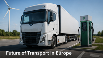 Camiones eléctricos logística verde Europa transporte sostenible futuro tecnología logística inteligente